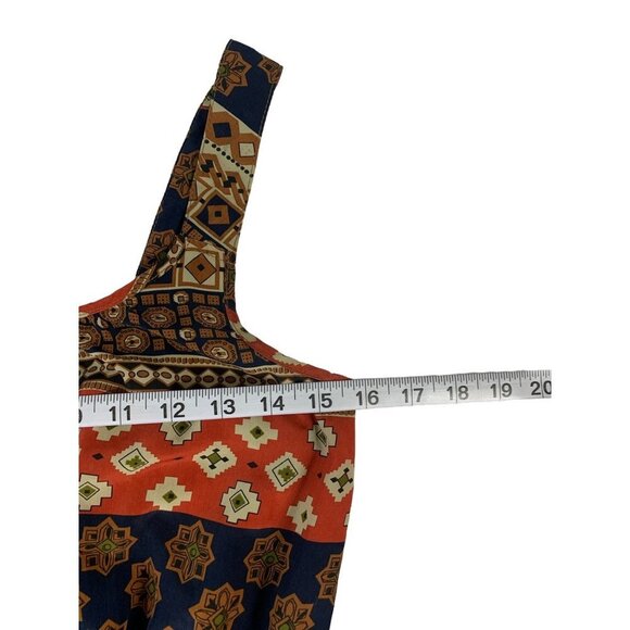 Mine Women's Navy Blue & Brown Summer Dress - Picture 4 of 5